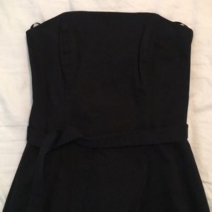 WHBM Black Strapless A-Line Little Black Dress